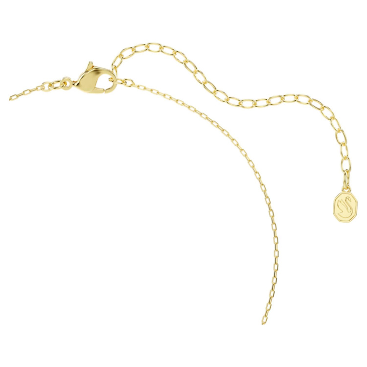 Magic pendant Mixed cuts, Snowflake, White, 18K gold finish